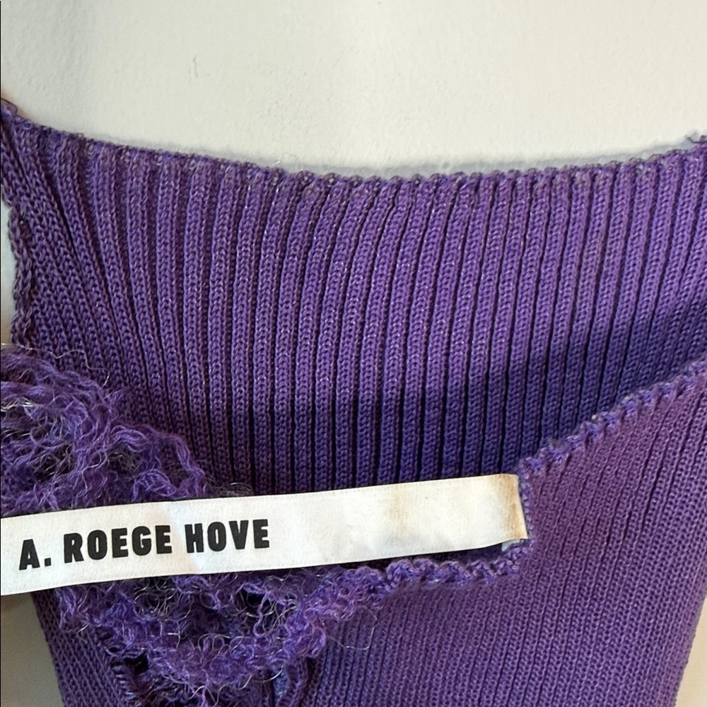 A. Roege Hove Purple Square Neck Mini Dress - image 8